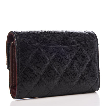 Chanel Caviar Quilted Classic 4 Key Holder Wallet Black 3 of 9