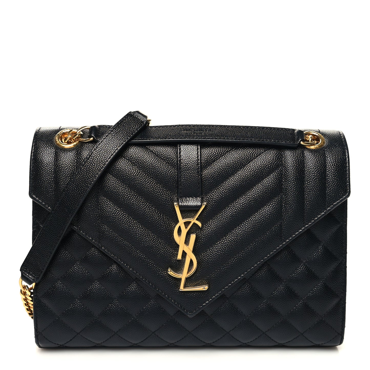 Grain De Poudre Textured Mixed Matelasse Triquilt Medium Monogram Satchel Black
