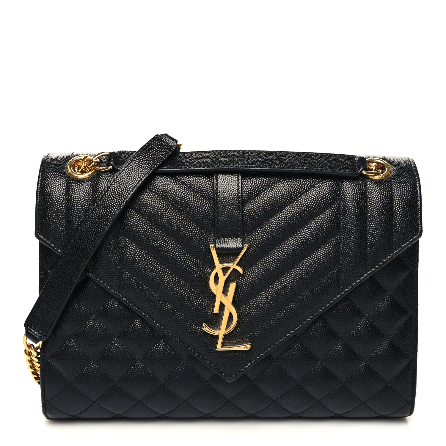 Saint Laurent Grain De Poudre Textured Mixed Matelasse Triquilt Medium Monogram Satchel Black 1 of 9