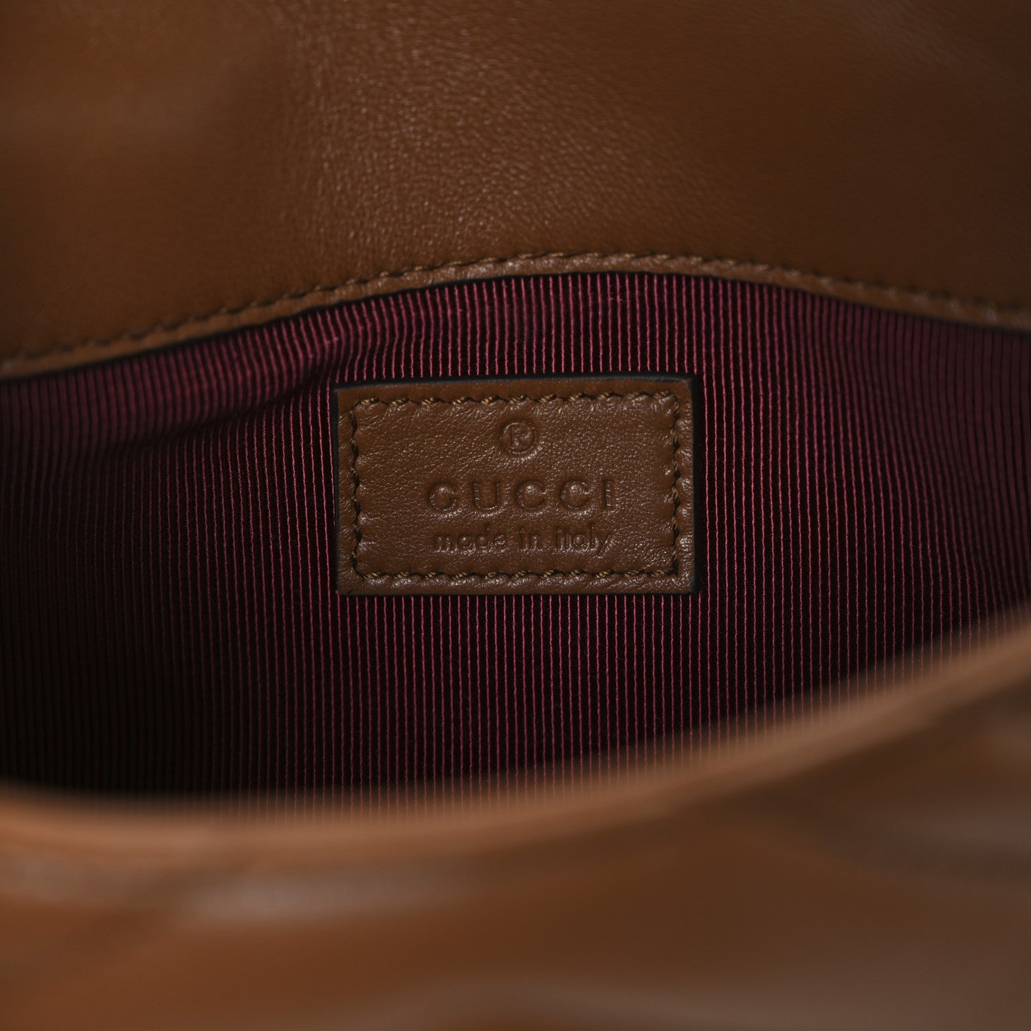 Gucci Lambskin Matelasse Mini GG Marmont Shoulder Bag Brown 6 of 10