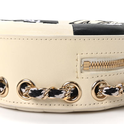 Chanel Lambskin Coco Lifesaver Round Bag Black White 10 of 10