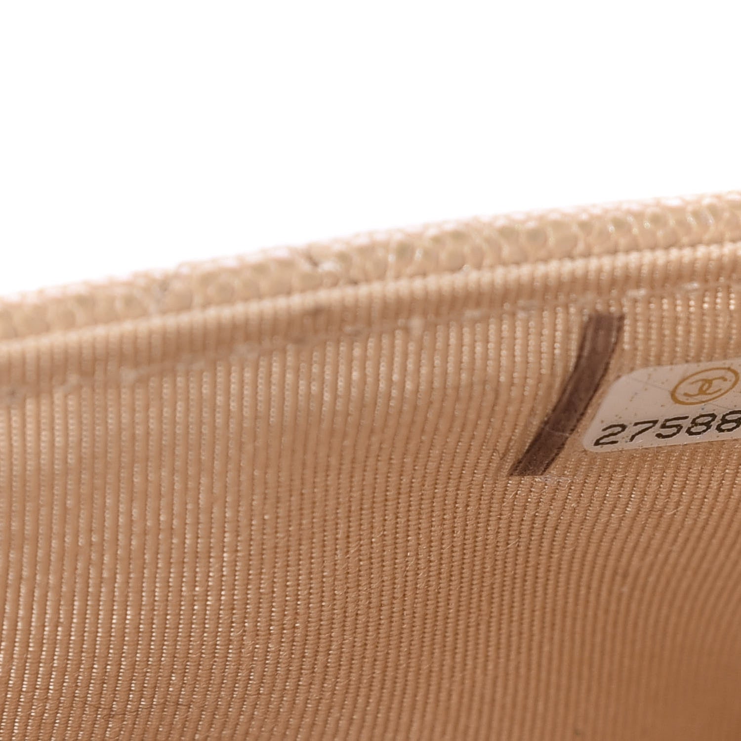 Chanel Iridescent Caviar Quilted Wallet On Chain WOC Beige 10 of 12