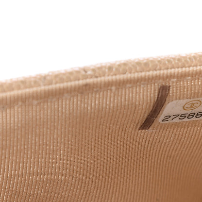 Chanel Iridescent Caviar Quilted Wallet On Chain WOC Beige 10 of 12