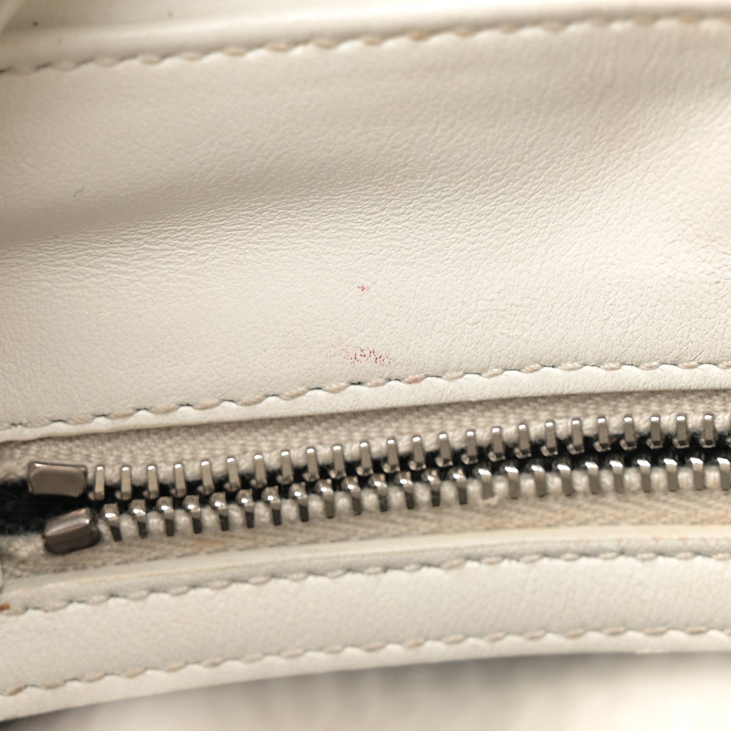 Soft Calfskin Diagramme Camera Bag White