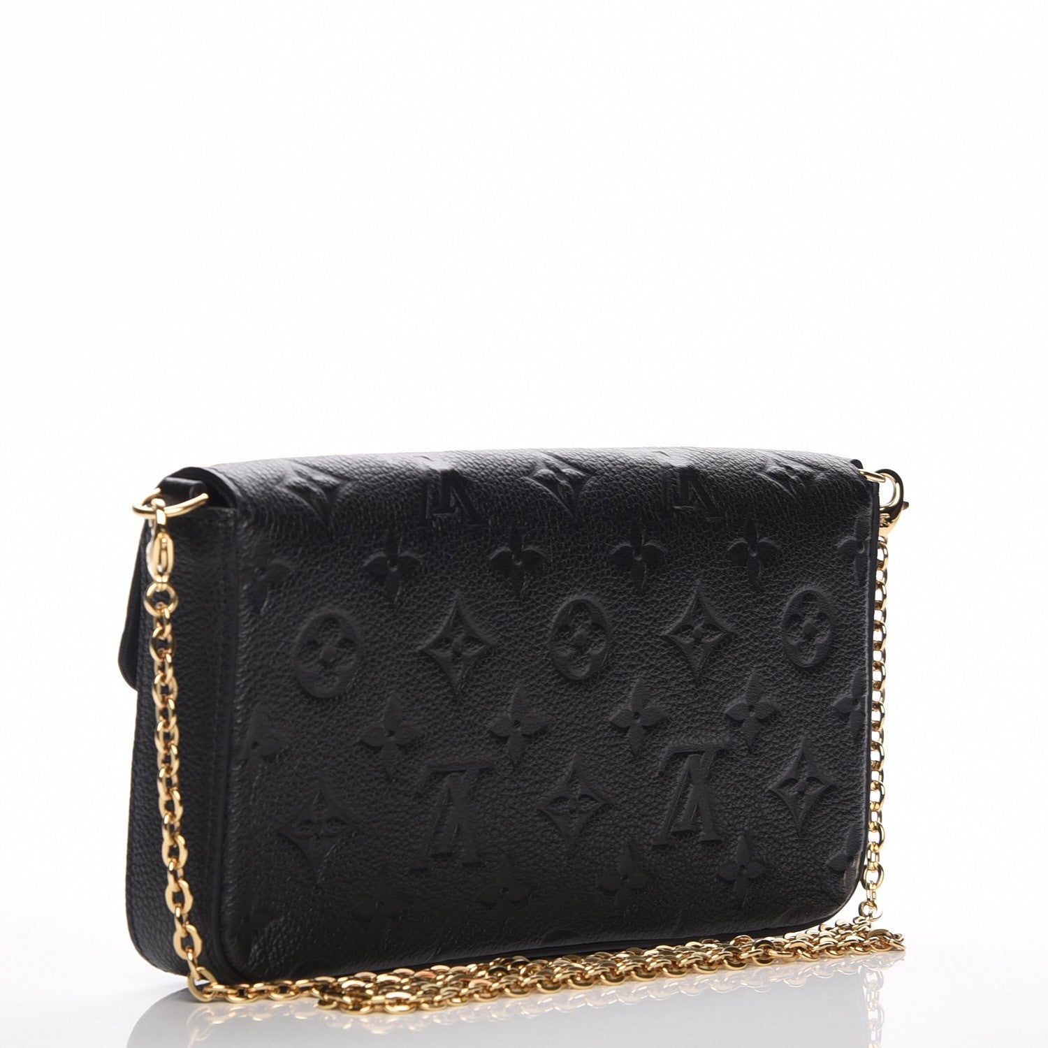 Louis Vuitton Empreinte Pochette Felicie Chain Wallet Black 3 of 8