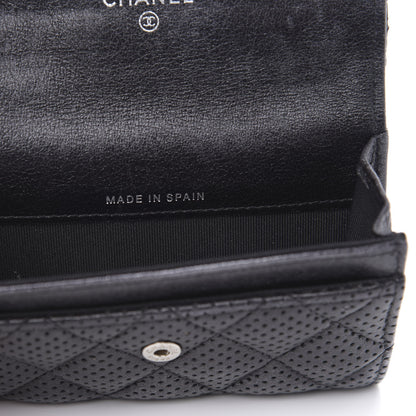 Chanel Lambskin Perforated Quilted Card Holder Grey 7 of 11