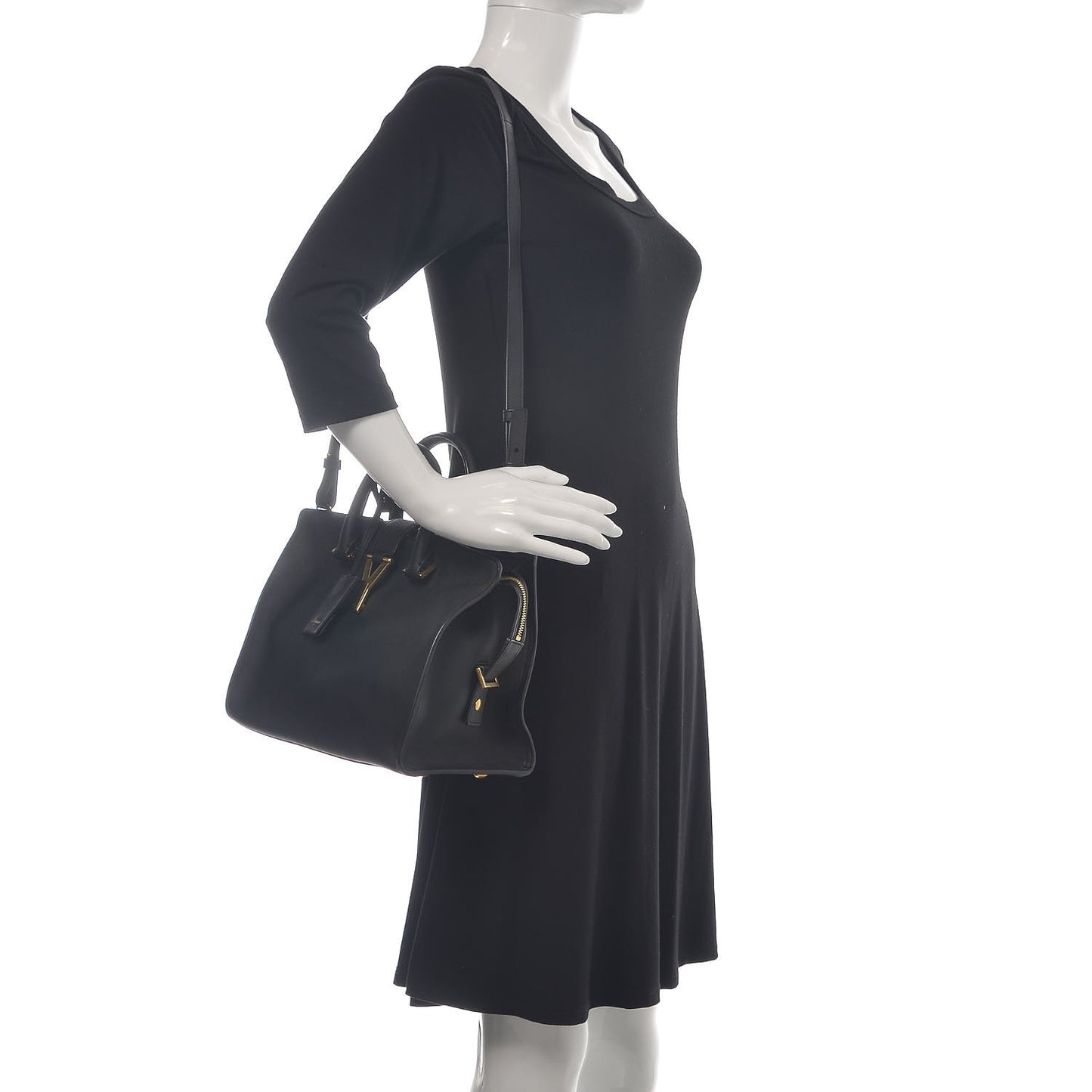 Calfskin Small Classic Y Cabas Black