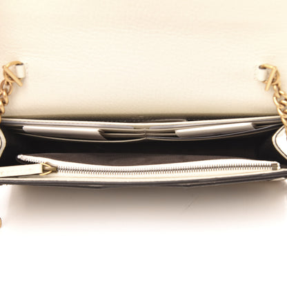 Gucci GG Supreme Monogram Web Queen Margaret Chain Wallet White 5 of 10