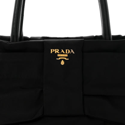 Prada Nylon Tessuto Fiocco Bow Tote Black 8 of 11