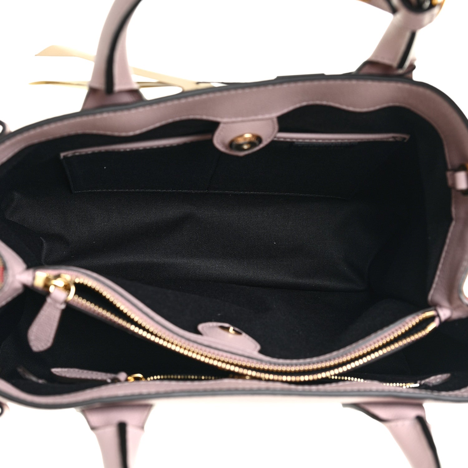 Burberry Derby Calfskin House Check Medium Banner Tote Pale Orchid 5 of 11