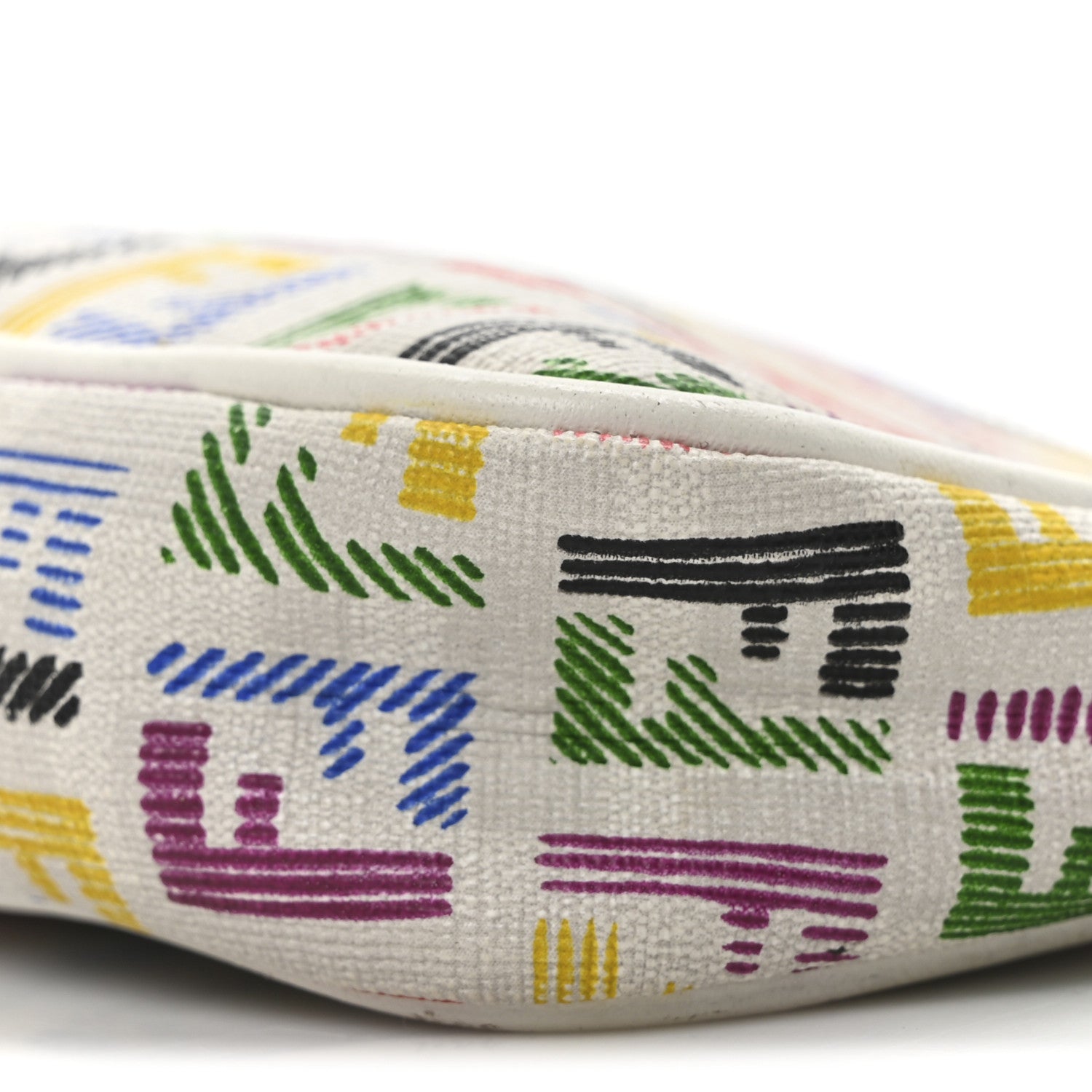 Fendi Zucchino Spalmati FF Multicolor Pochette White Multicolor 10 of 10
