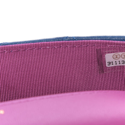 Chanel Lambskin Quilted Glasses Case With Chain Blue Purple 10 of 11