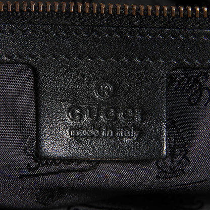 Gucci Leather Suede Fringe Large Babouska Tote Black 7 of 8