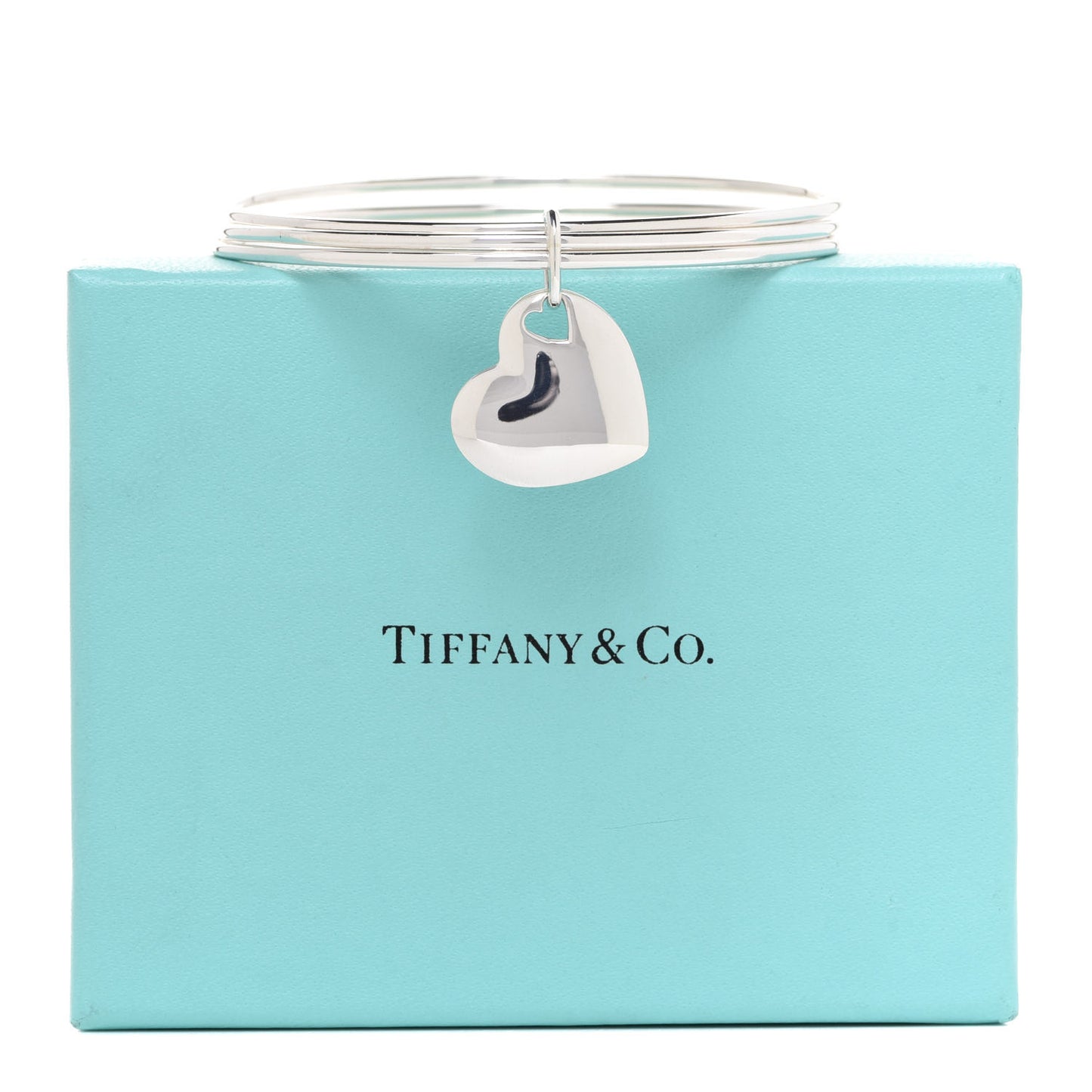 Sterling Silver Heart Triple Bangle Bracelet
