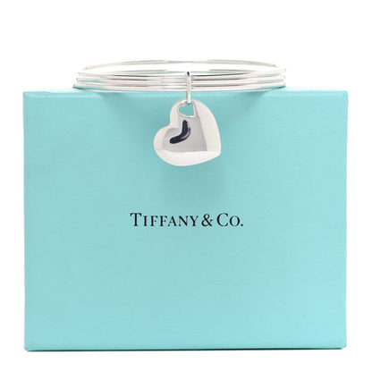 Tiffany Sterling Silver Heart Triple Bangle Bracelet 5 of 5