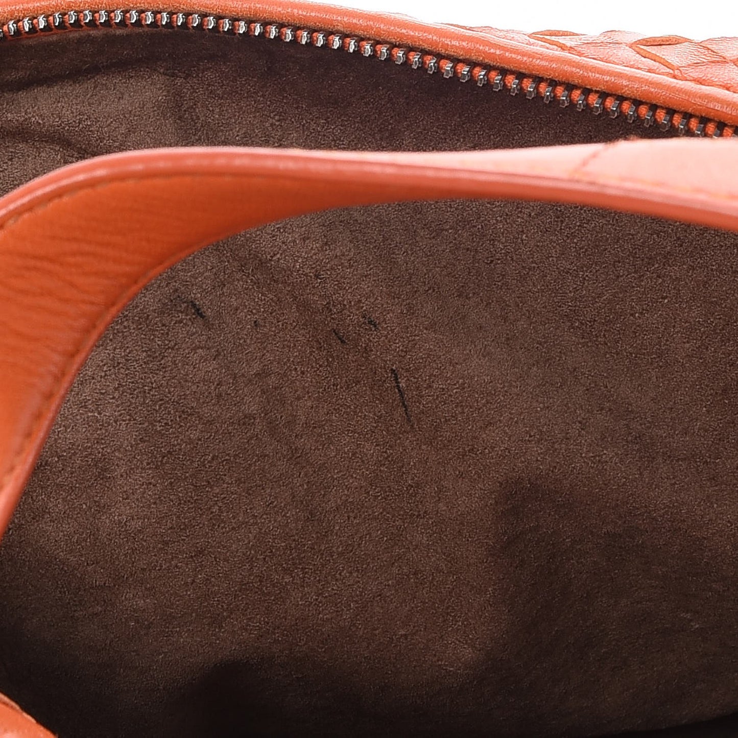 Nappa Intrecciato Montaigne Satchel Orange