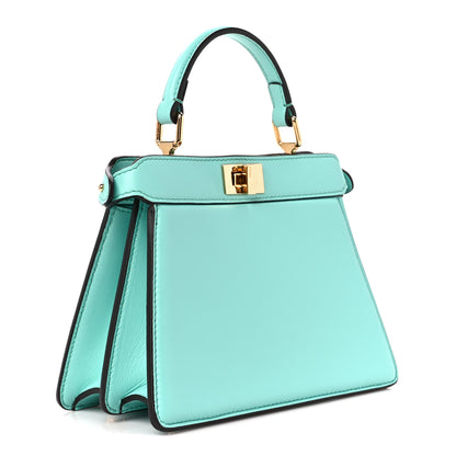 Fendi Shiny Nappa Petite Peekaboo I SEE U Satchel Spring Turquoise 2 of 12