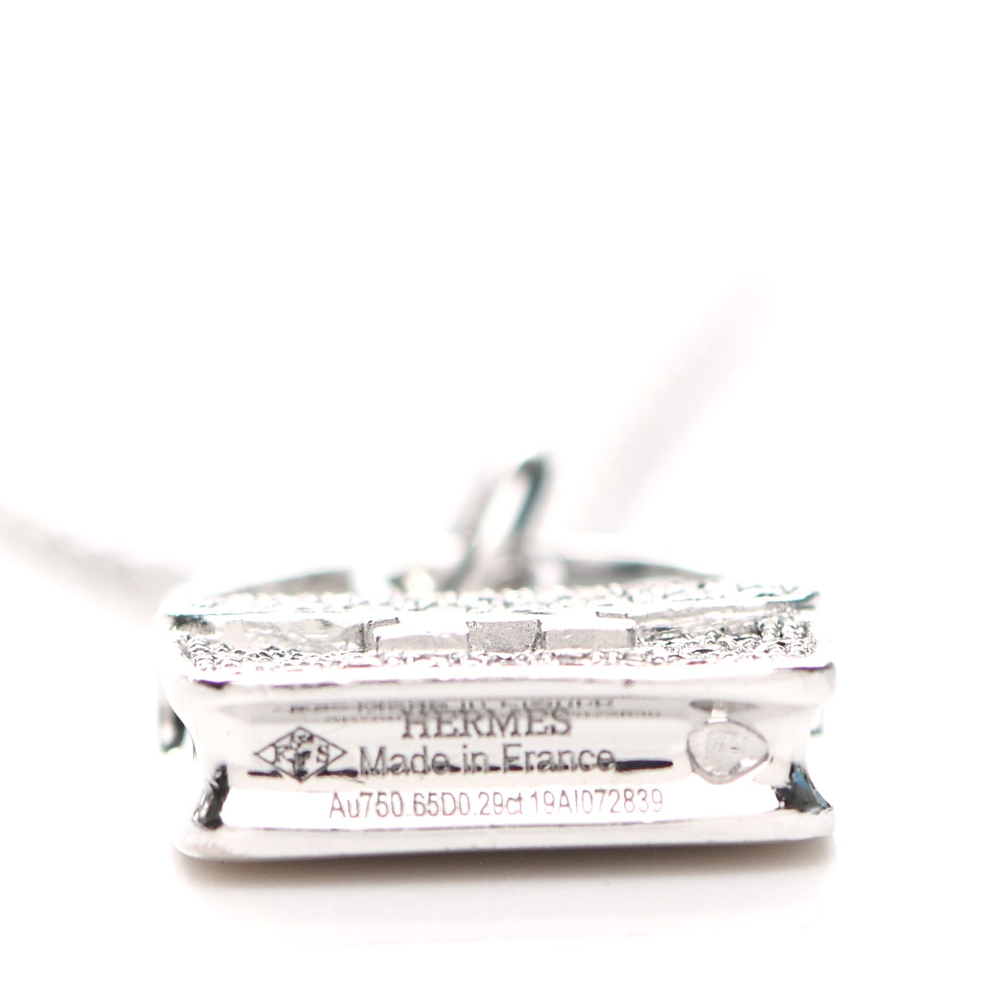 18K White Gold Diamond Constance Amulette Pendant Necklace