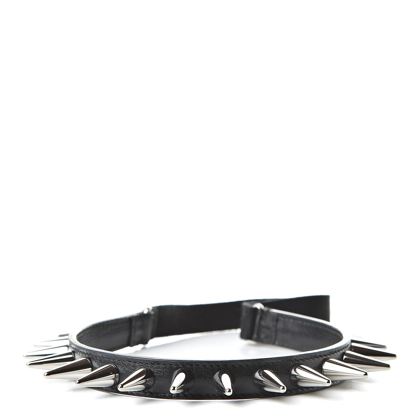 Calfskin Studs Elastic Headband Black