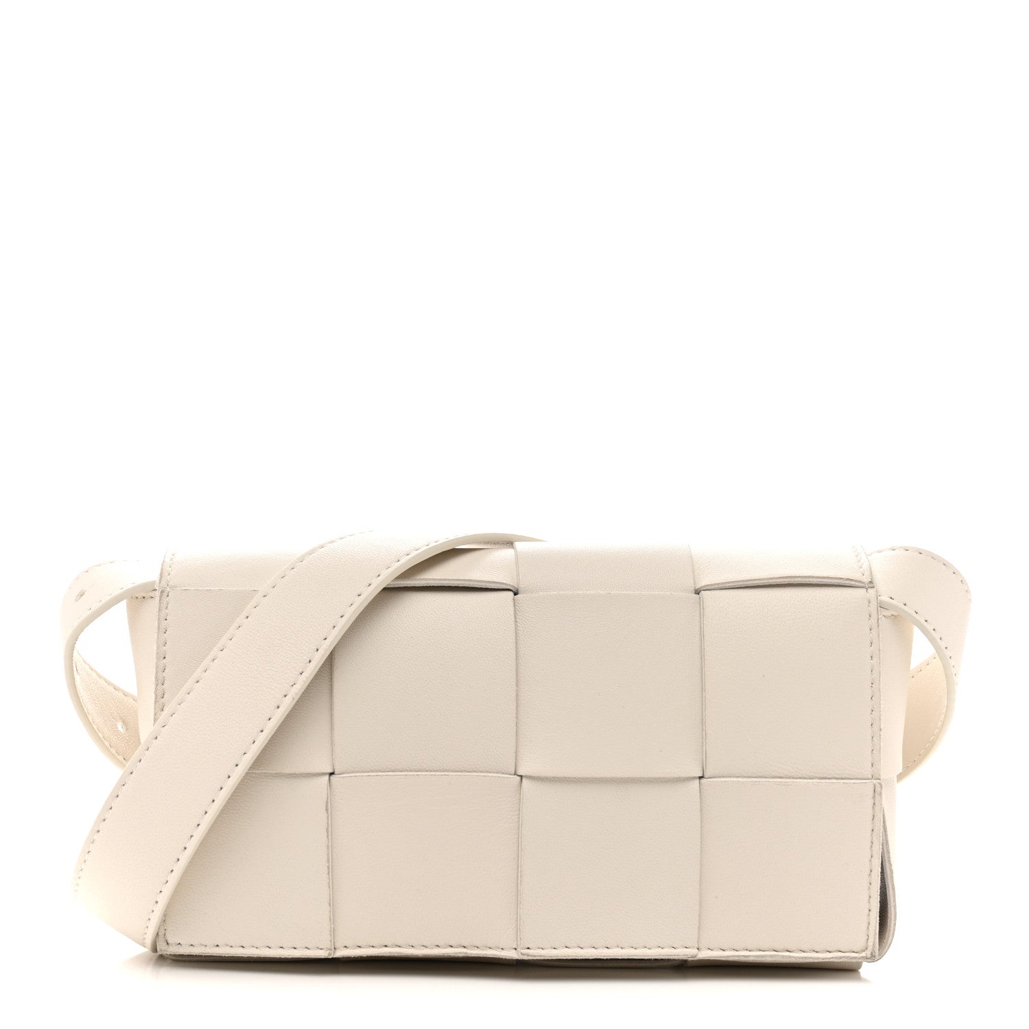 Bottega Veneta Nappa Maxi Intreccio The Belt Cassette Bag White 1 of 10