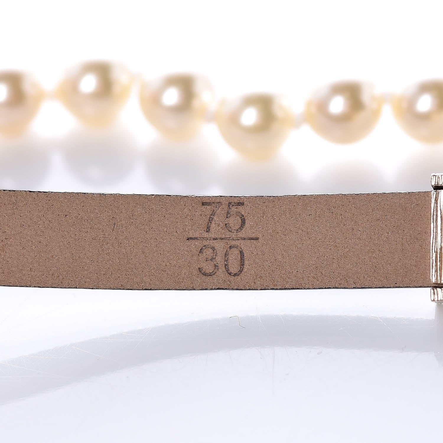 Chanel Lambskin Pearl Belt 75 30 Black 5 of 6