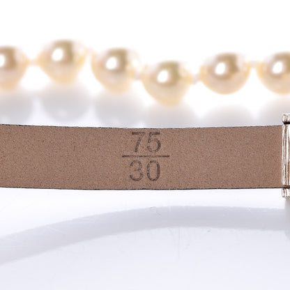 Chanel Lambskin Pearl Belt 75 30 Black 5 of 6