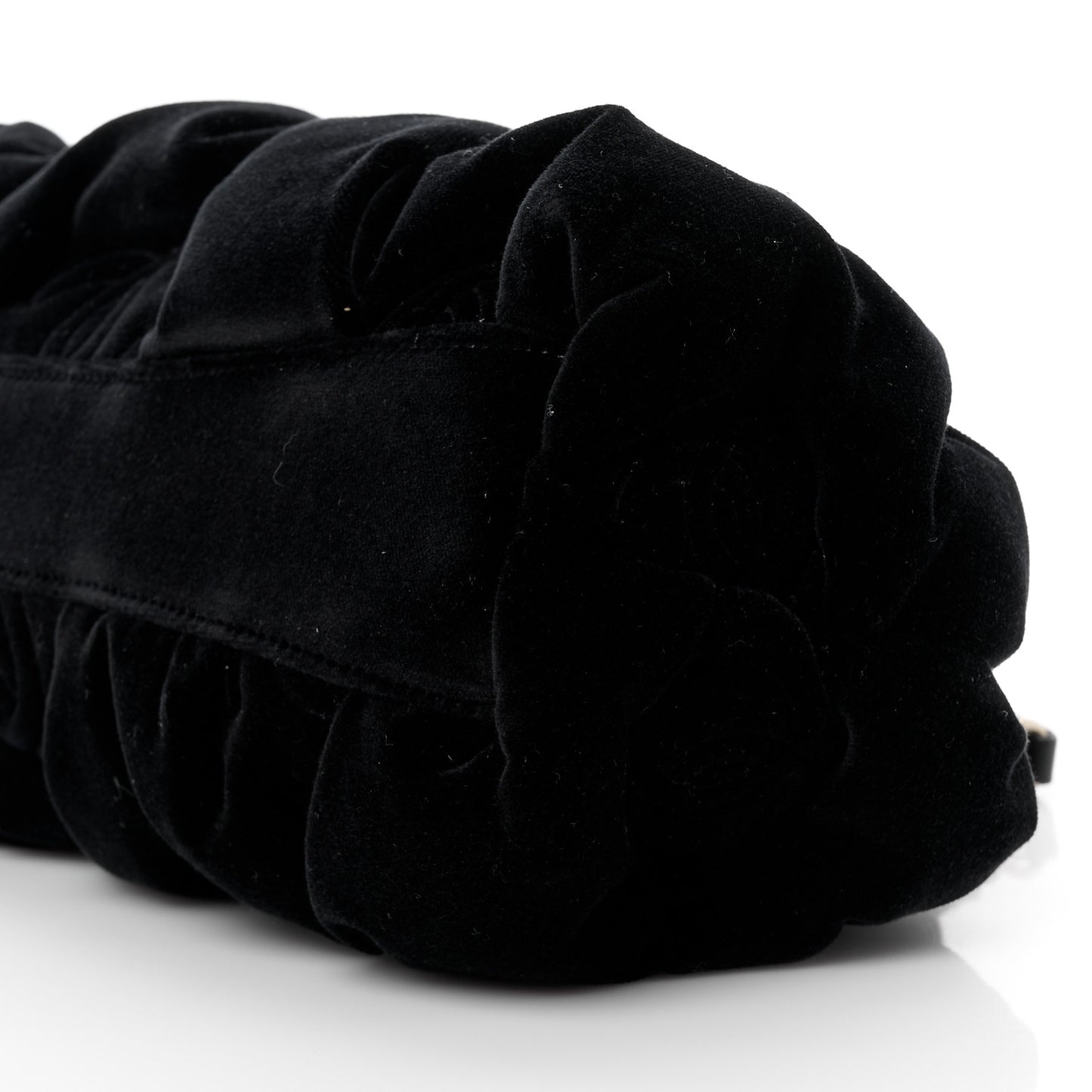 Velvet Enamel CC Kiss Lock Clutch Black