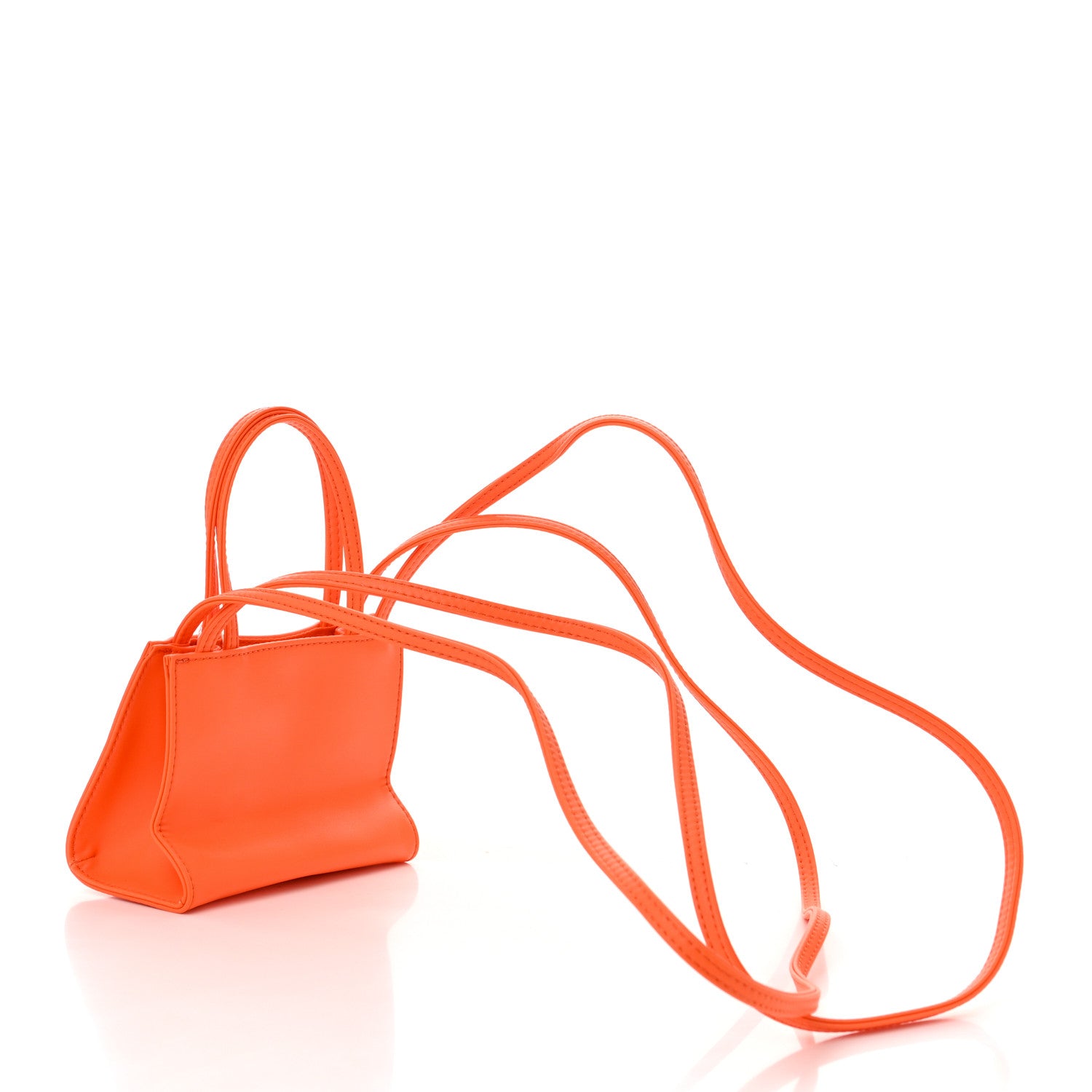 Telfar Vegan Leather Small Shopping Bag Orange 3 of 10
