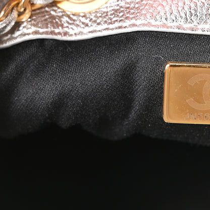 Chanel Metallic Caviar Quilted Small Chanel 25 Handbag Silver 7 of 11