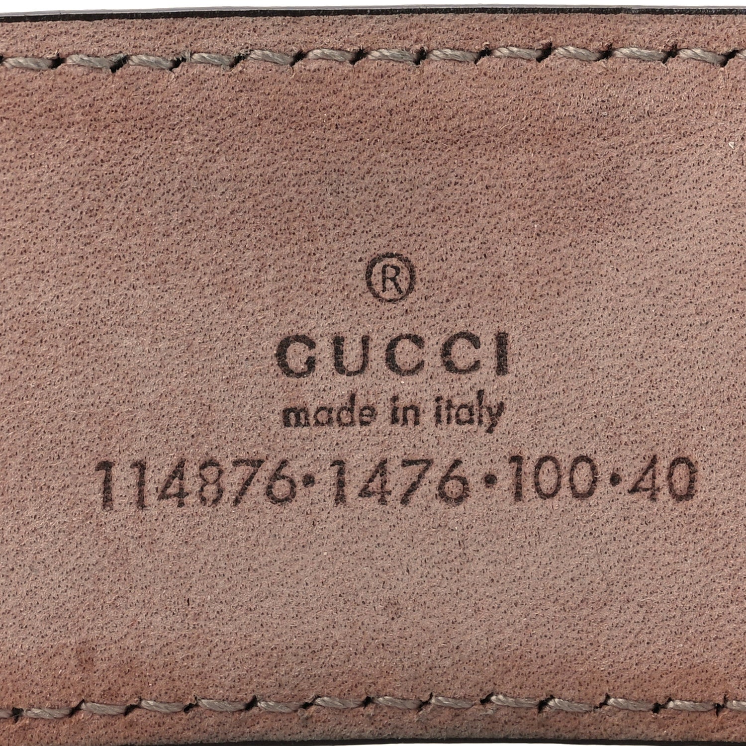 Gucci Metallic Calfskin Interlocking G 40mm Belt 100 40 Pewter 5 of 6