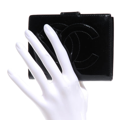Chanel Patent CC French Wallet Black 2 of 7