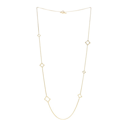 David Yurman 18K Yellow Gold Quatrefoil Station Necklace 2 of 3