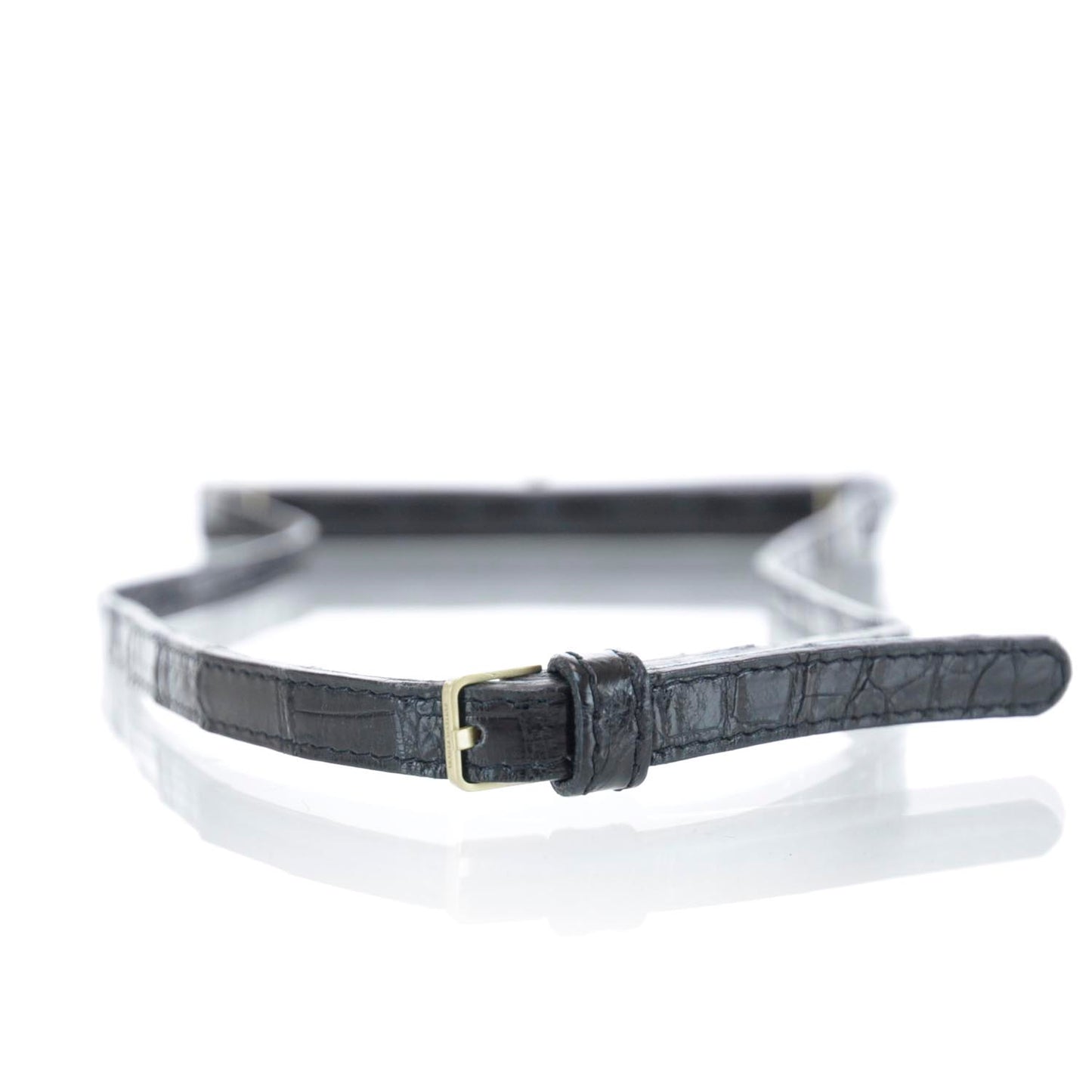 Crocodile Shoulder Bag Black