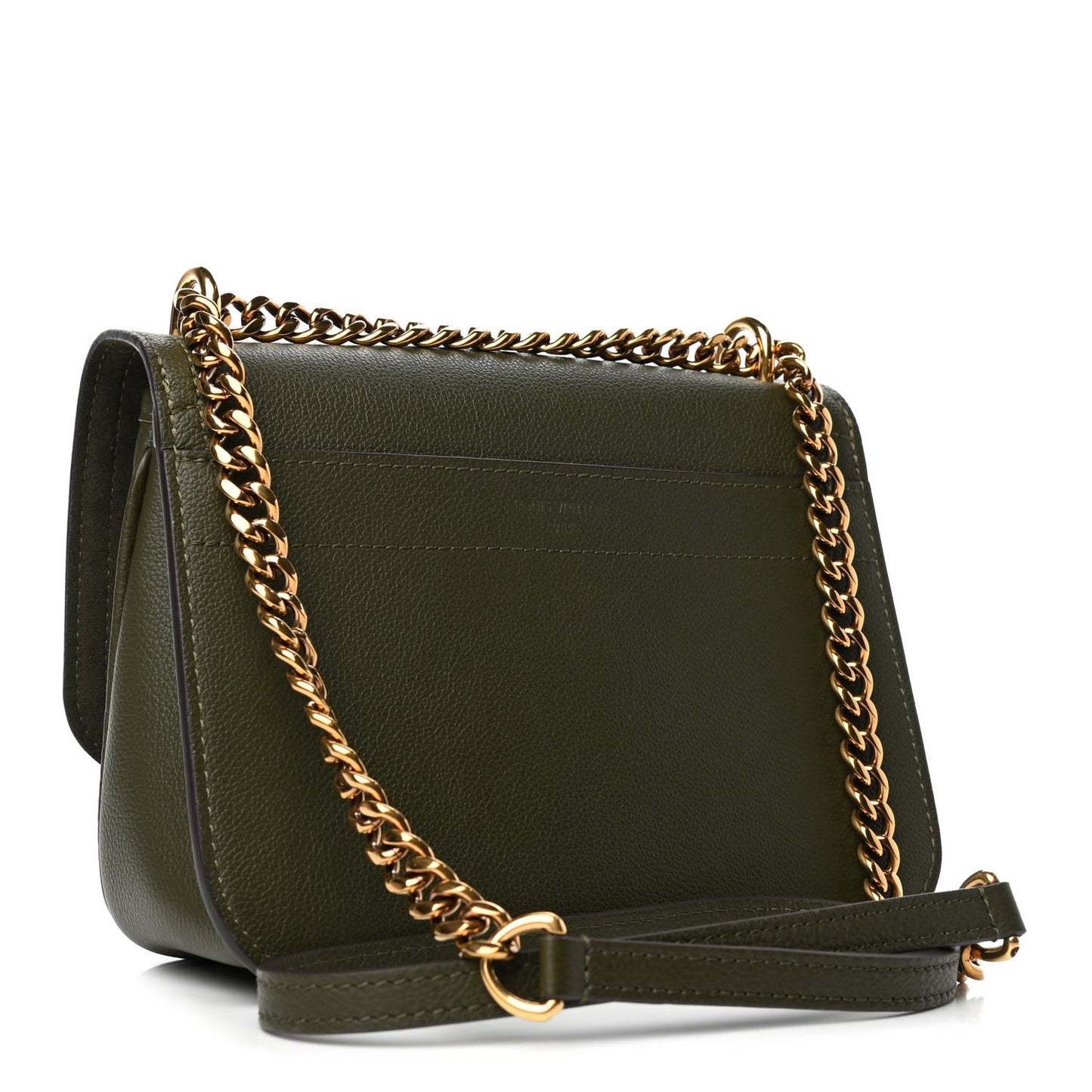 Grained Calfskin Lockme Chain Bag PM Kaki
