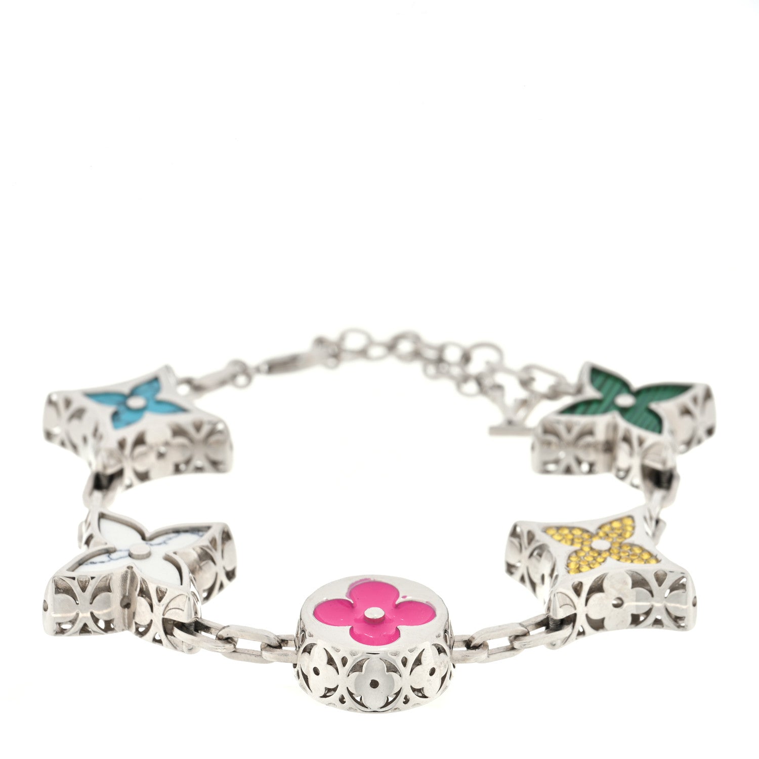 Louis Vuitton Metal Crystal Enamel MNG Big Party Bracelet Multicolor 1 of 3
