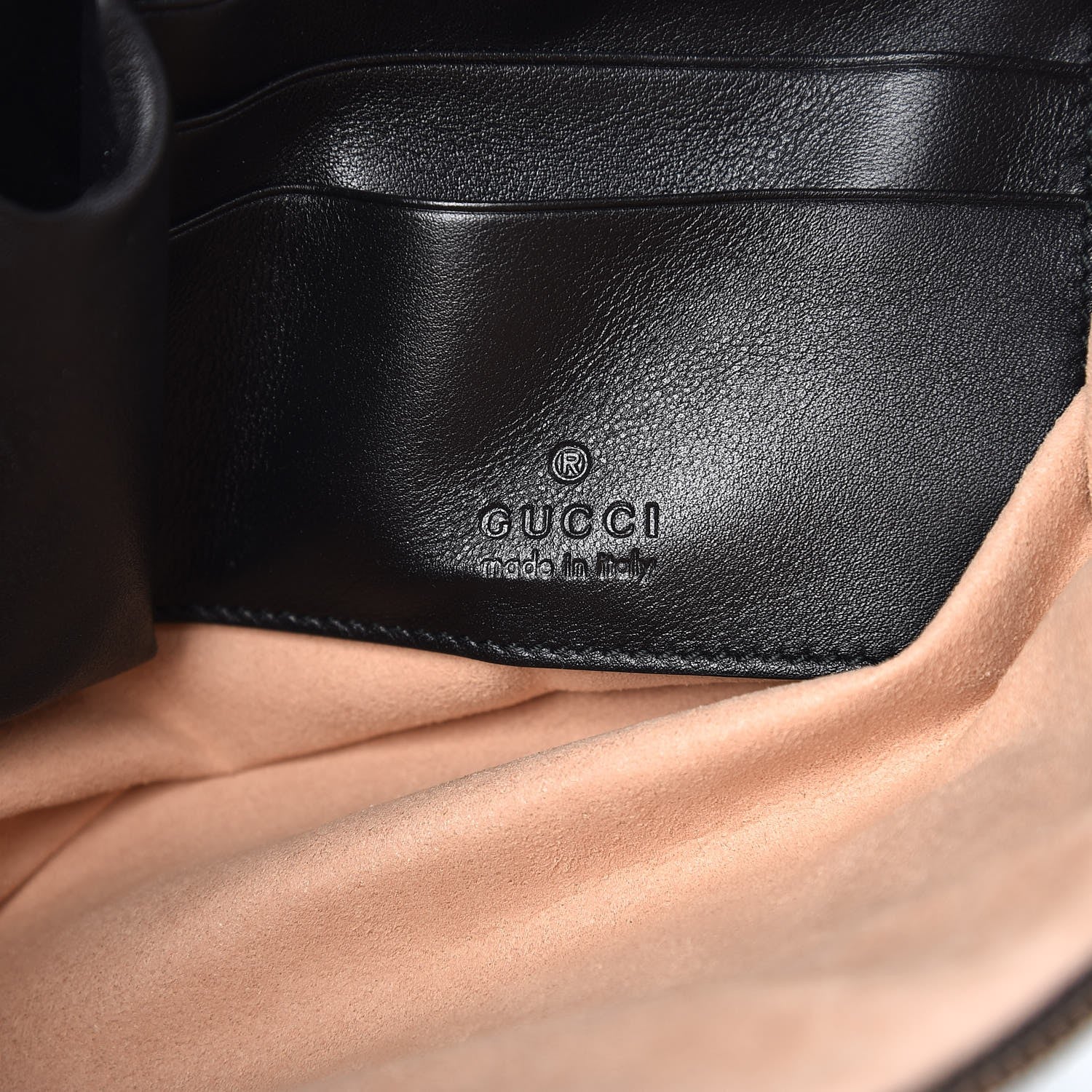 Gucci Calfskin Matelasse GucciGhost GG Marmont Clutch Black New Acquamarine 8 of 10
