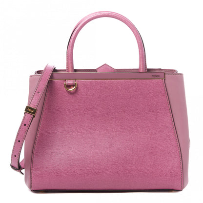 Fendi Vitello Elite Flamingo Petite 2Jours Tote Lilla Glicine 1 of 8