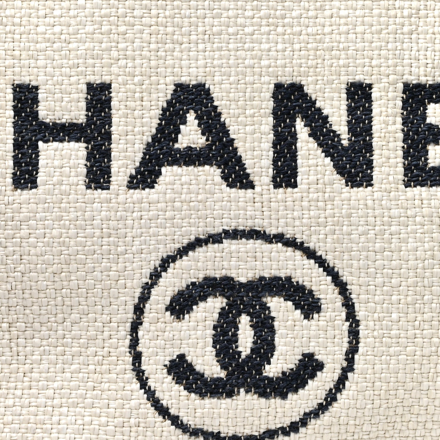 Chanel Woven Straw Raffia Medium Deauville Tote White Navy 8 of 11