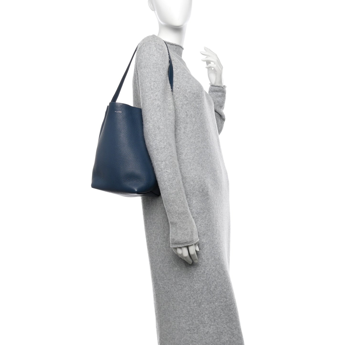 Grained Calfskin Medium N/S Park Tote Bluestone
