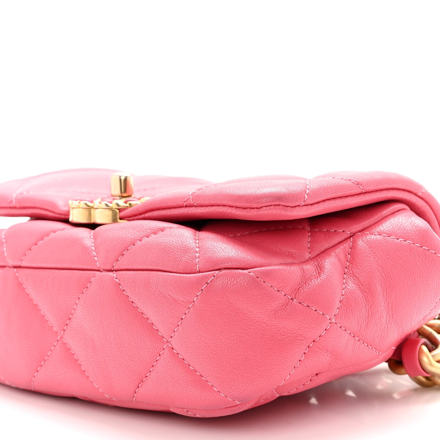 Chanel Lambskin Quilted Chanel 19 Waist Bag Pink 8 of 8