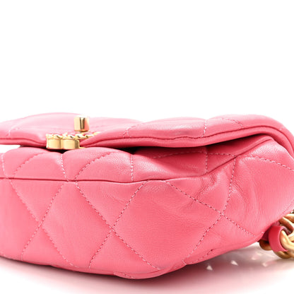 Chanel Lambskin Quilted Chanel 19 Waist Bag Pink 8 of 8