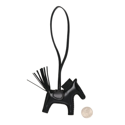 Hermes Milo Lambskin Grigri Rodeo Horse Bag Charm PM So Black 2 of 4