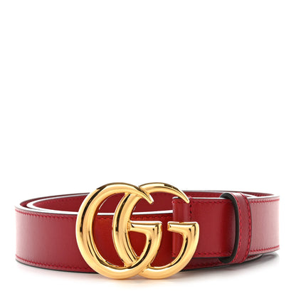 Gucci Plutone Calfskin Double G 30mm Belt 80 32 Rosso 1 of 5