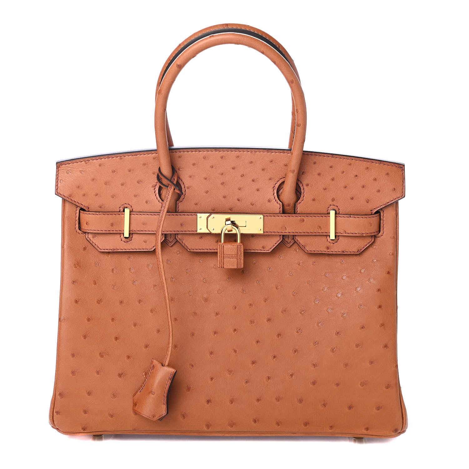 Hermes Ostrich Birkin 30 Cognac 1 of 10
