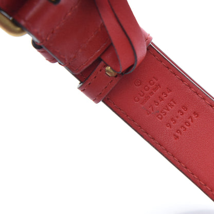 Gucci Calfskin Matelasse GG Marmont Belt Bag 95 38 Hibiscus Red 11 of 13