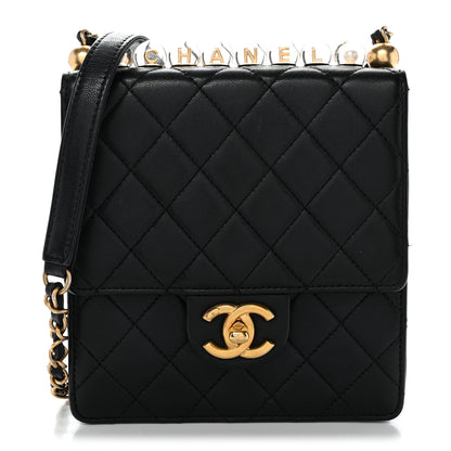 Chanel Goatskin Quilted Chic Pearls Flap Black 1 of 10