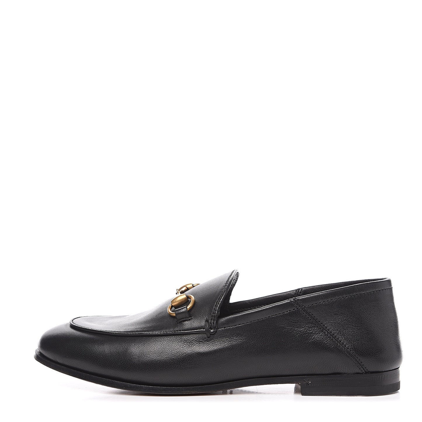 Lambskin Womens Brixton Horsebit Loafers 35 Black