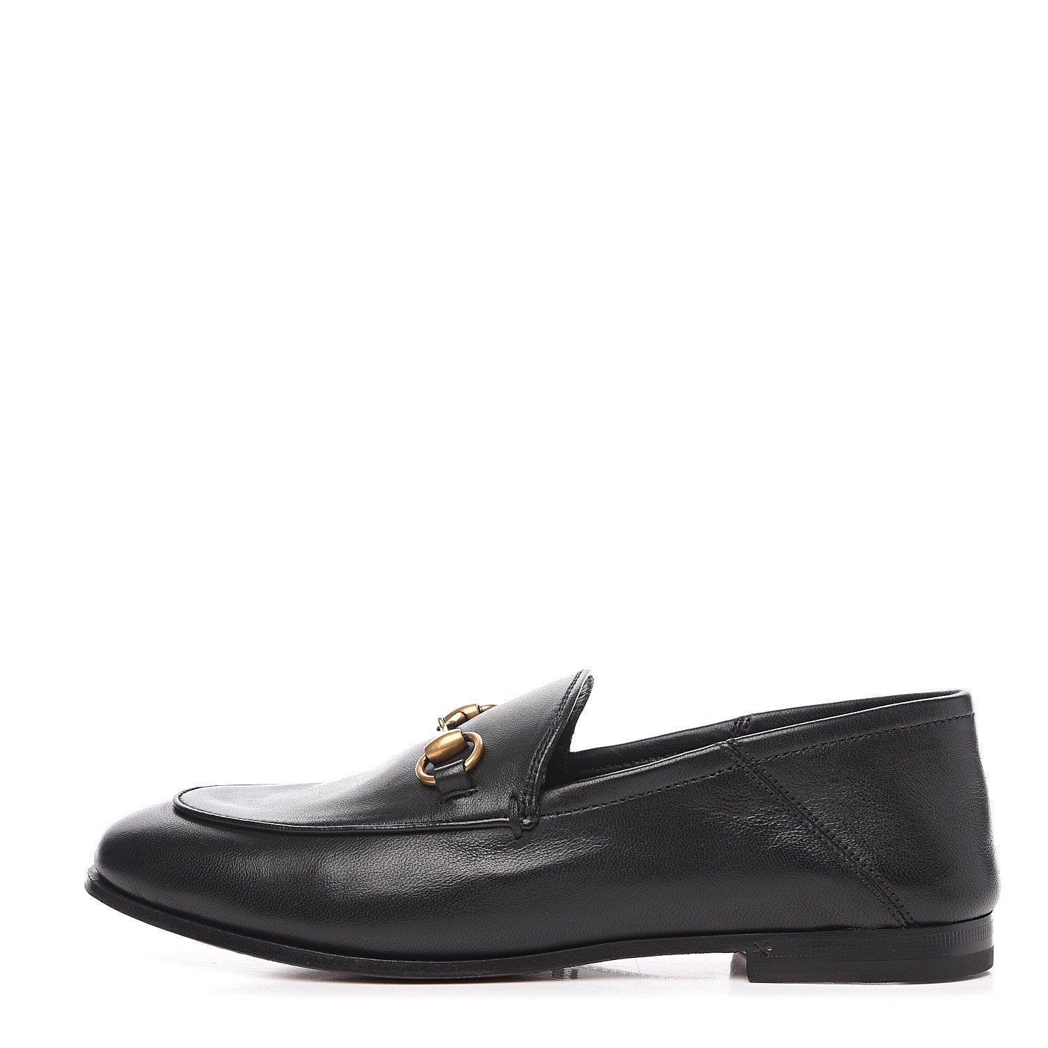 Gucci Lambskin Womens Brixton Horsebit Loafers 35 Black 1 of 11