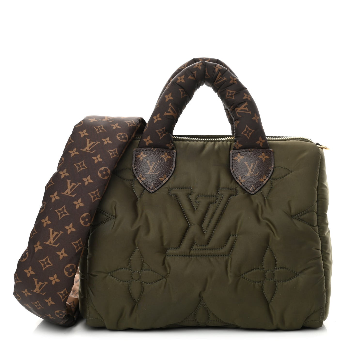 Econyl Mini Monogram Pillow Speedy Bandouliere 25 Khaki