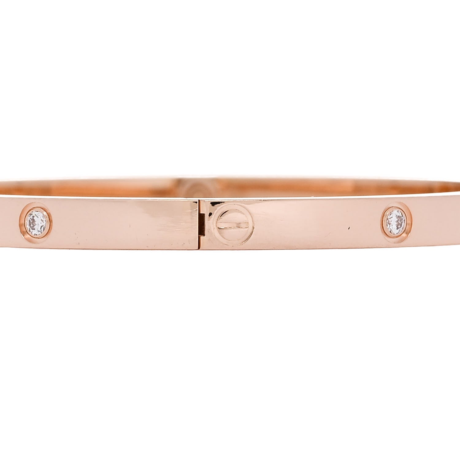 Cartier 18K Pink Gold 6 Diamond Small LOVE Bracelet 16 5 of 8